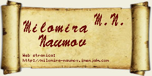 Milomira Naumov vizit kartica